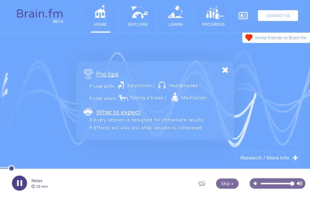 The instructions even say that pregnant women or those with epilepsy shouldn't use Brain.fm.